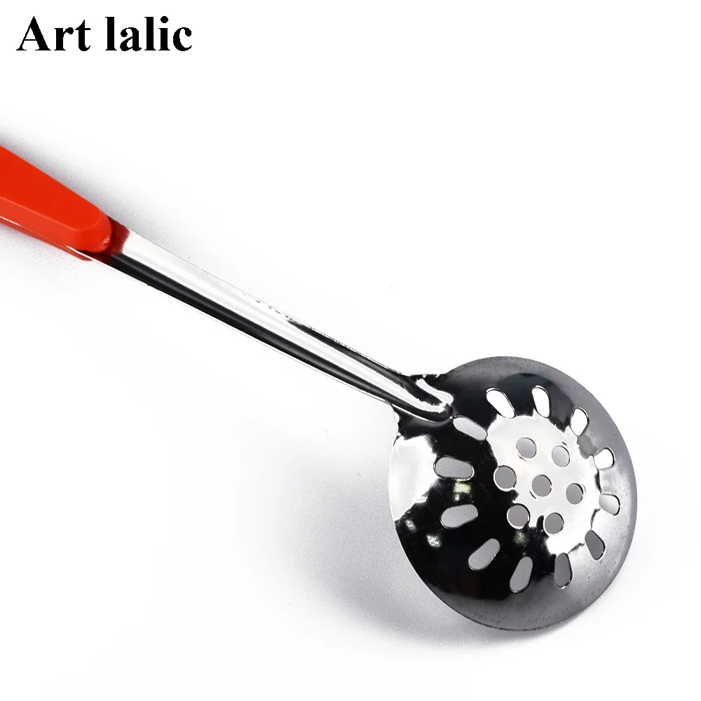 Stainless Steel Long Handle Spoon Colander Hot Pot Ramen Soup Ladle Korean Noodles Scoop Kitchen Tableware Cooking Utensils
