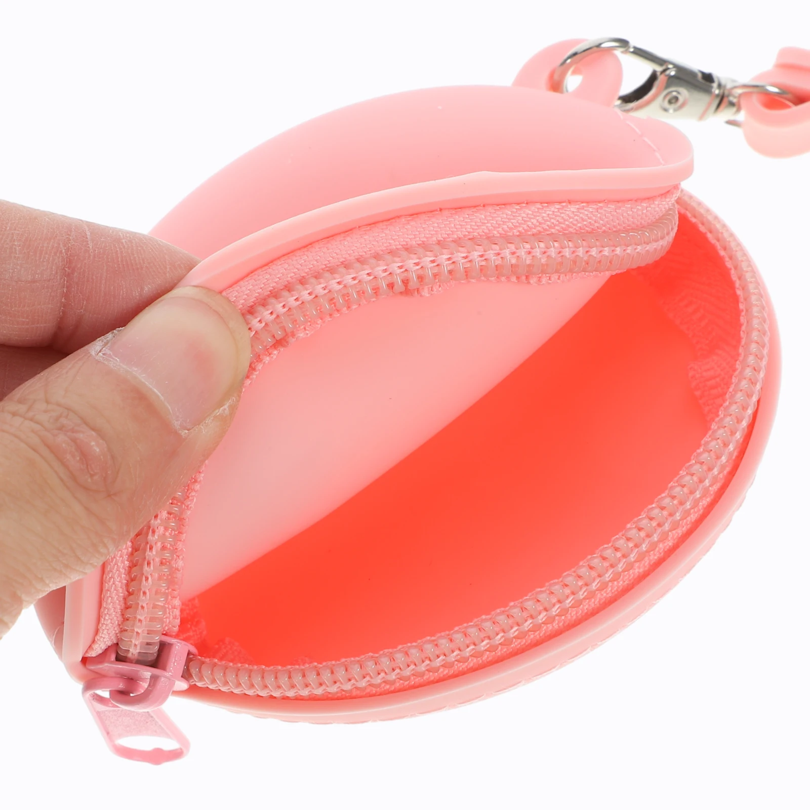 

2pcs Data Cable Storage Bag Silicone Earphone Case Holder Pink Travel Pouch Electronics Organizer Zero Coin Purse