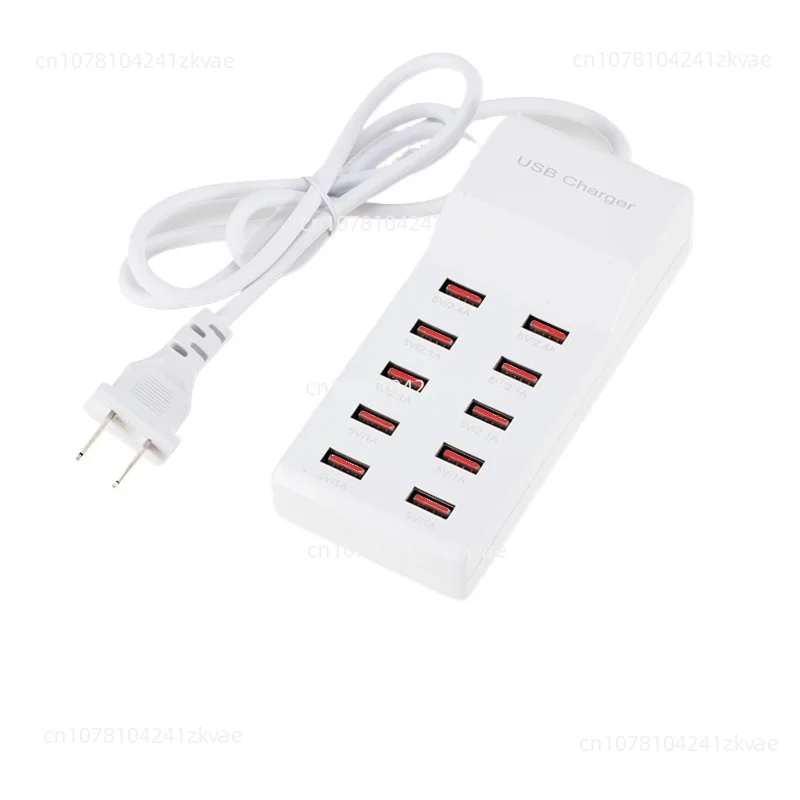 10-port USB charger, 50W fast charging multi-port charger