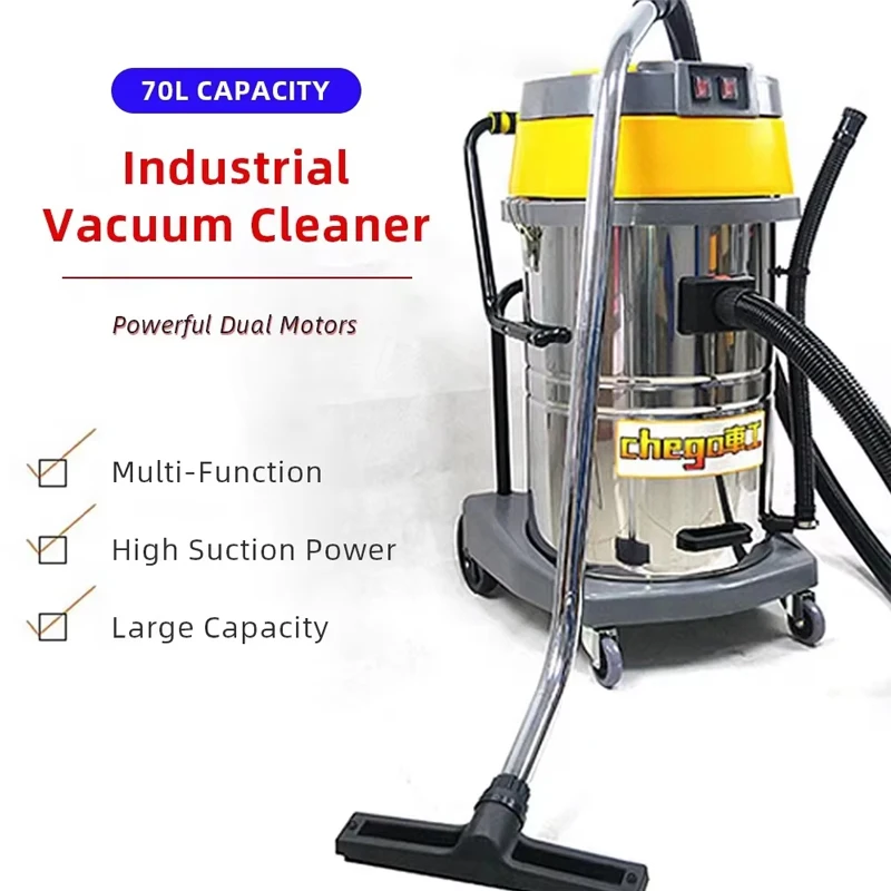 3000w Industrial Vacuum Cleaner 30L/70L Powerful High-Power Factory Workshop Vacuuming Decoration Large Suction Dust Collector