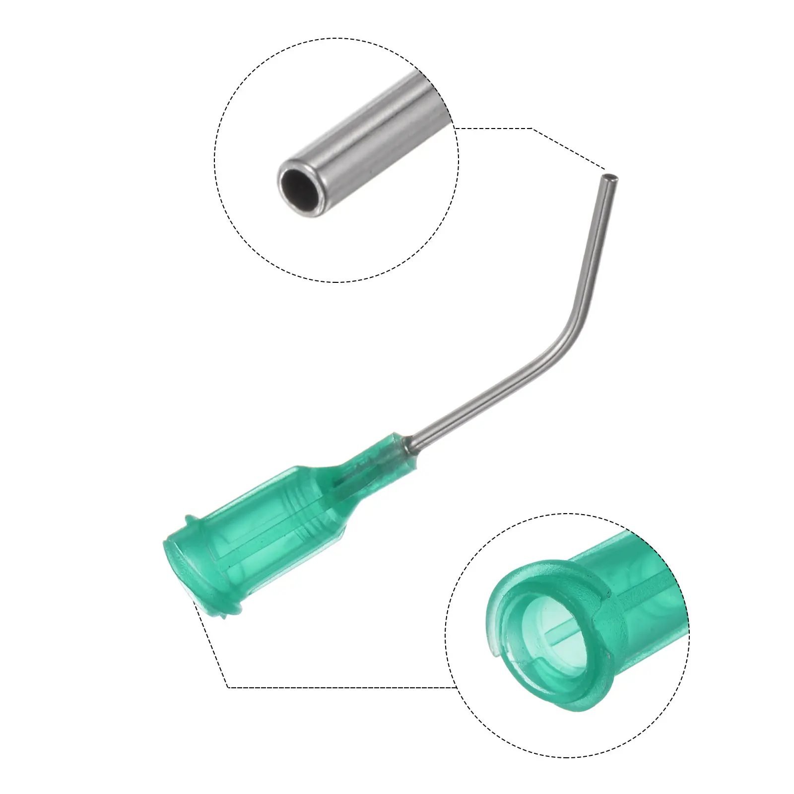 60pcs Blunt Tip Dispensing Needles 18G 19G 20G 22G 23G 24G 26G 27G 1" Bent Needle for Liquid with Luer