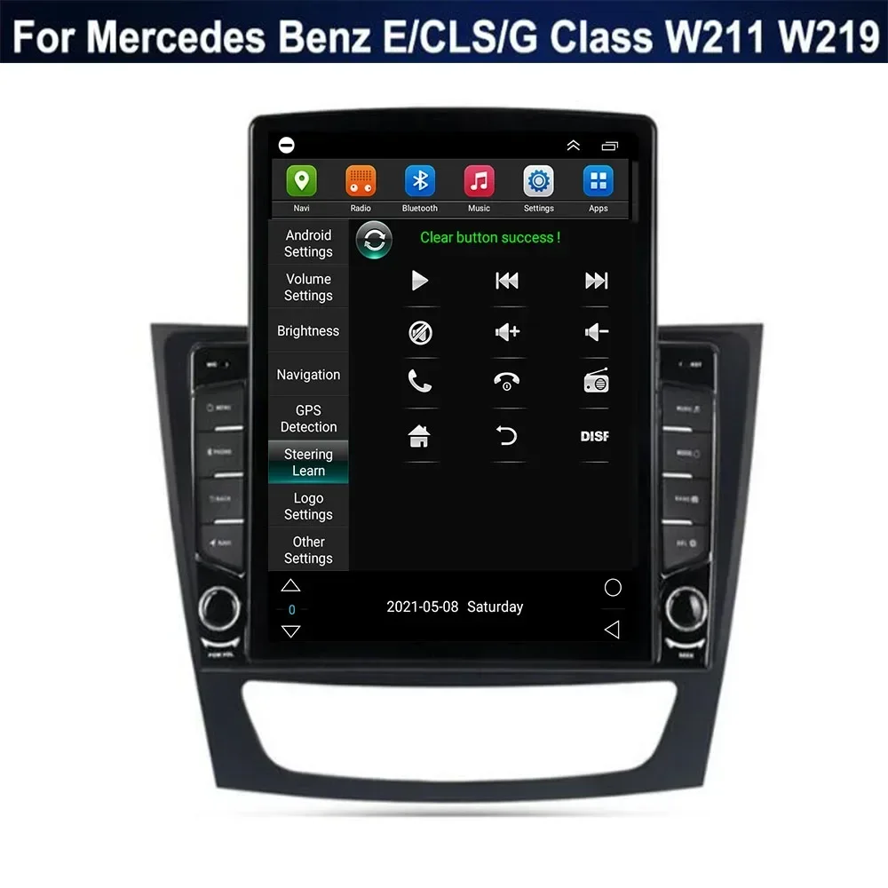 Android 13 Vertical Style Tesla Screen Car Radio GPS Navigation Multimedia Player For Mercedes Benz ECLSG Class W211 W219