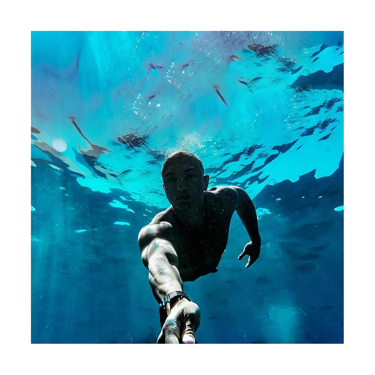 Capa à prova d'água para câmera hero 8, transparente, portátil, à prova d'água, proteção, caixa de mergulho, acessórios para câmera subaquática