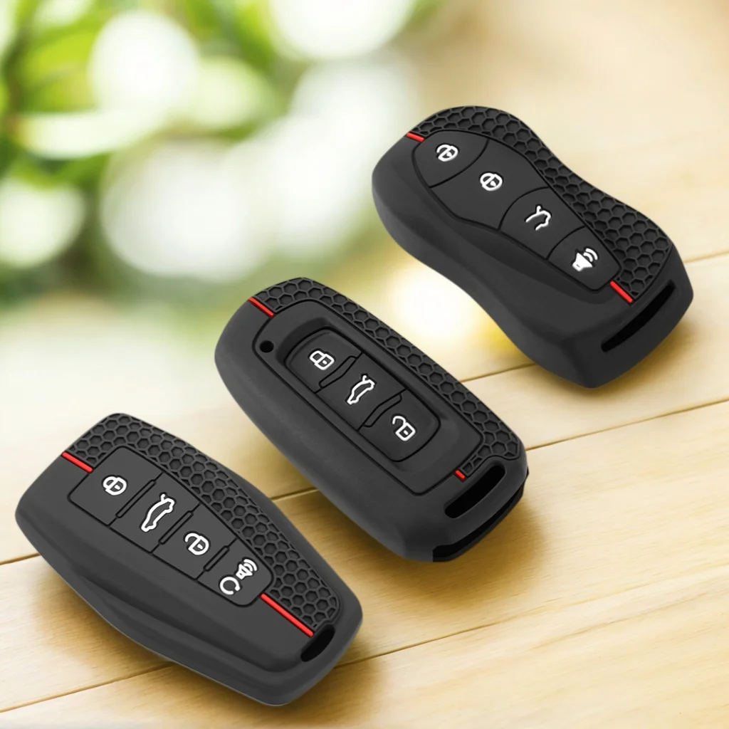 Silikon-Autoschlüsselhülle für Geely Coolray Tugella EPro Emgrand Coolray Atlas Boyue NL3 Azkarra Xingyue Proton X7 Geometrie