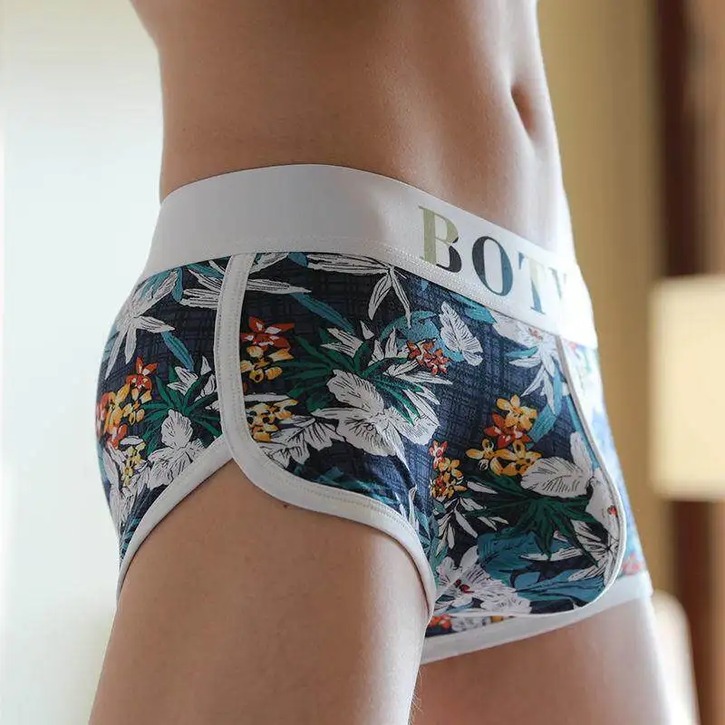 

Мужские высококачественные хлопковые дышащие спортивные трусы-боксеры с принтом, свободного кроя, молодежные, трендовые, в корейском стиле, с плоским швом