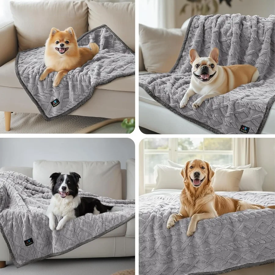 Coperta impermeabile per animali domestici Coperte per cani a prova di pipì liquide per divano letto Divano Reversibile in pile Sherpa Copertura protettiva per mobili per