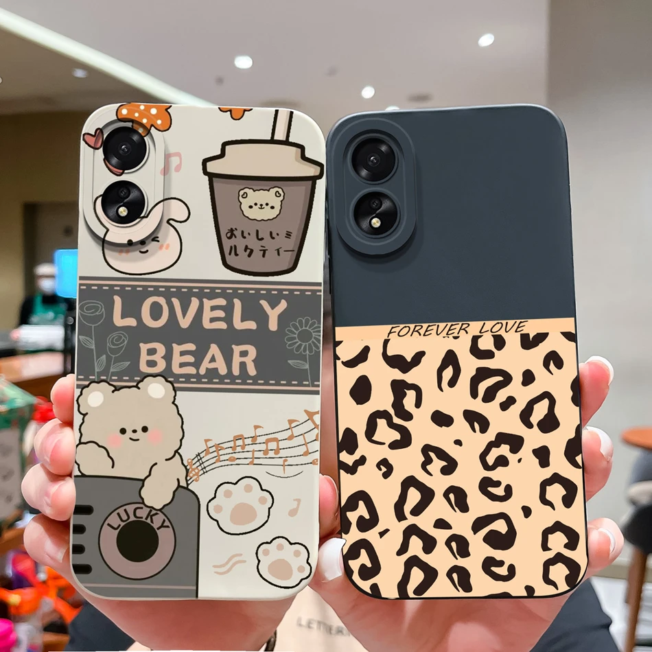 เคสโทรศัพท์สำหรับ OPPO A38 A18น่ารักๆเคสกันกระแทกป้องกันทุกสัดส่วนซิลิโคนเหลวอัพเกรดลายอะโวคาโดสำหรับ OPPO A 38 OppoA18 fundas