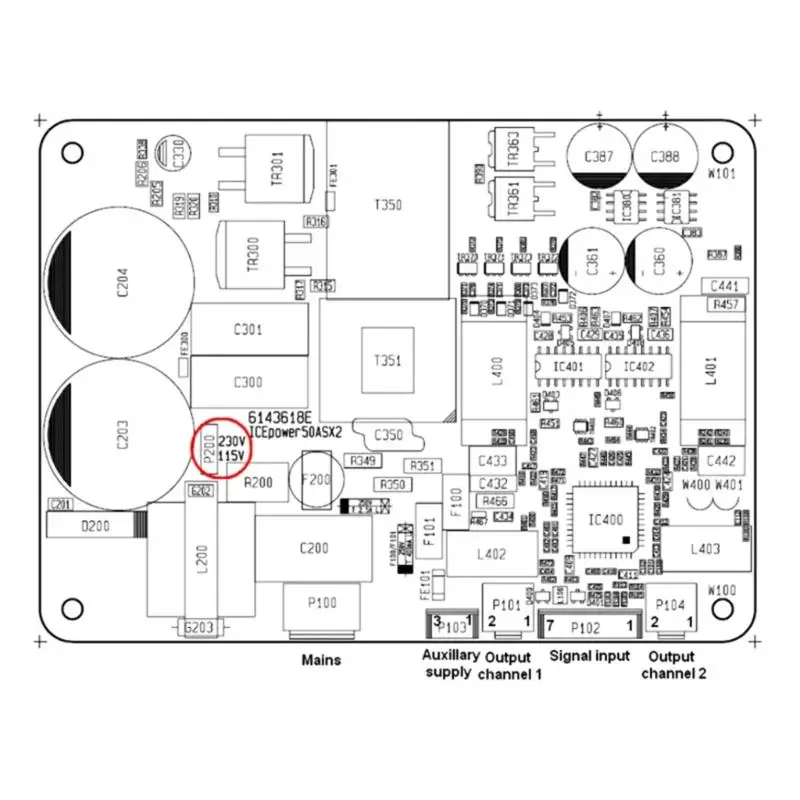 R53C Professional Ice50ASX2 Amplificatore Board Modulo amplificatore potenza Hifi