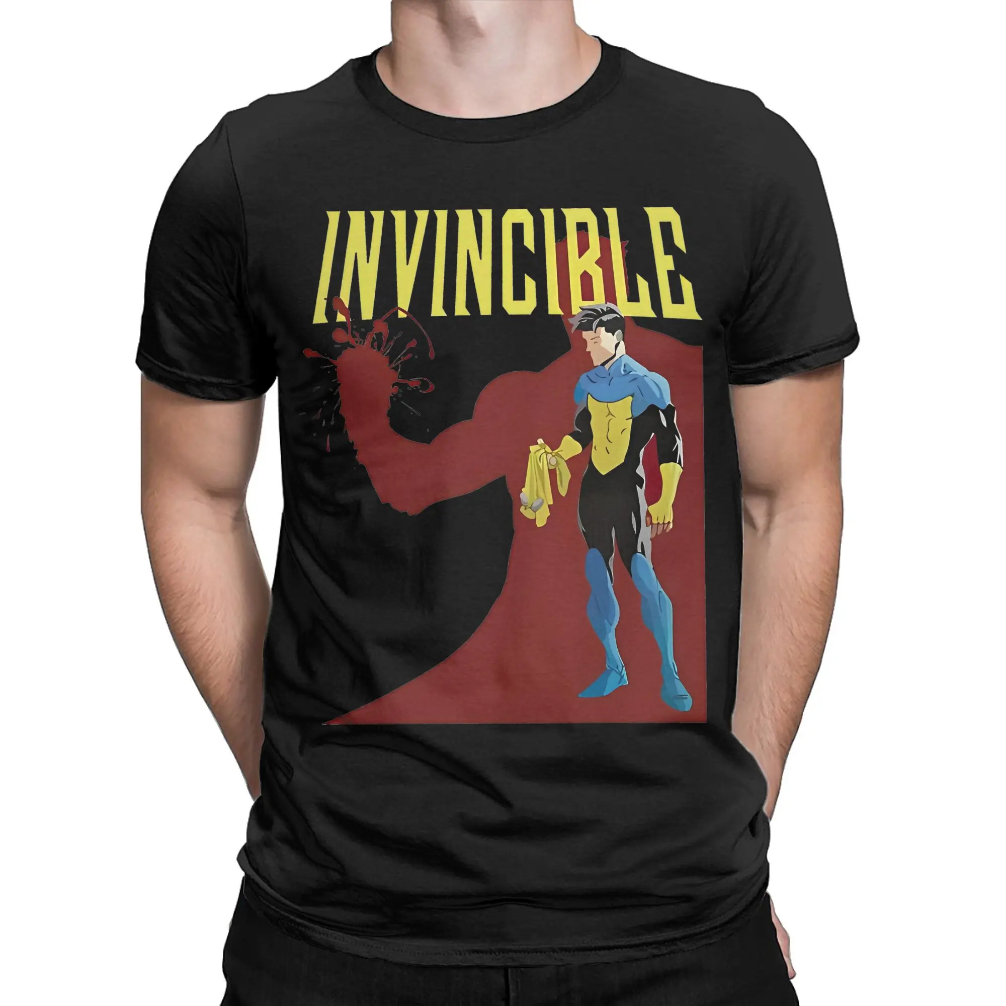 Men Women Graphic Printed Invincible TV Series Minimal Omni Man   Tee T Shirt 100% Cotton  T-shirts Clothing