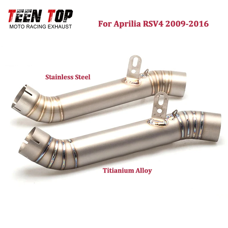 

60.5mm TitaniumAlloy Motorcycle Exhaust Pipe For Aprilia RSV4 Exhaust Middle Link Pipe RSV4 Escape Moto Mid Connection SUS304