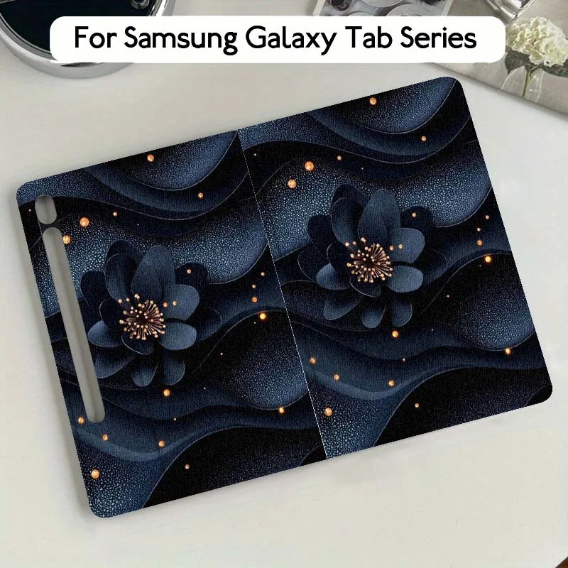 

Popular Blue Lotus Decor Gift For Samsung Galaxy Tab S10 S9 S8 S7 FE Lite Soft Flexible Support Tablet Case