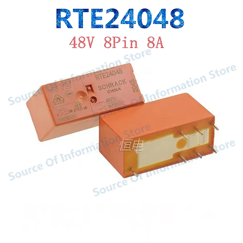SCHRACK รีเลย์ 8Pin 8A 5V 12V 24V 48VDC 230VAC RTE24005/24012/24024/24048/RTE24730 สําหรับส่วนประกอบอิเล็กทรอนิกส์ Market