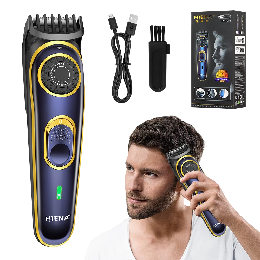 

Беспроводной регулируемый триммер для волос 1-10 мм для мужчин, триммер для лица и бороды, перезаряжаемая машинка для стрижки волос, электрическая мужская бритва-триммер