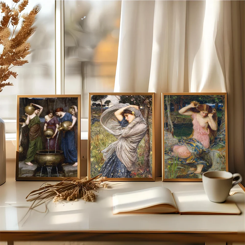 John William Waterhouse Anime Posters Sticky HD Quality Poster Wall Art Painting Study Wall Decor