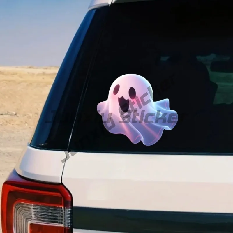 

Cute Ghost Car Stickers Waterproof Halloween Cartoon for Auto Trunk Windshield Windows Vinyl Decals Computer Laptop Decoration