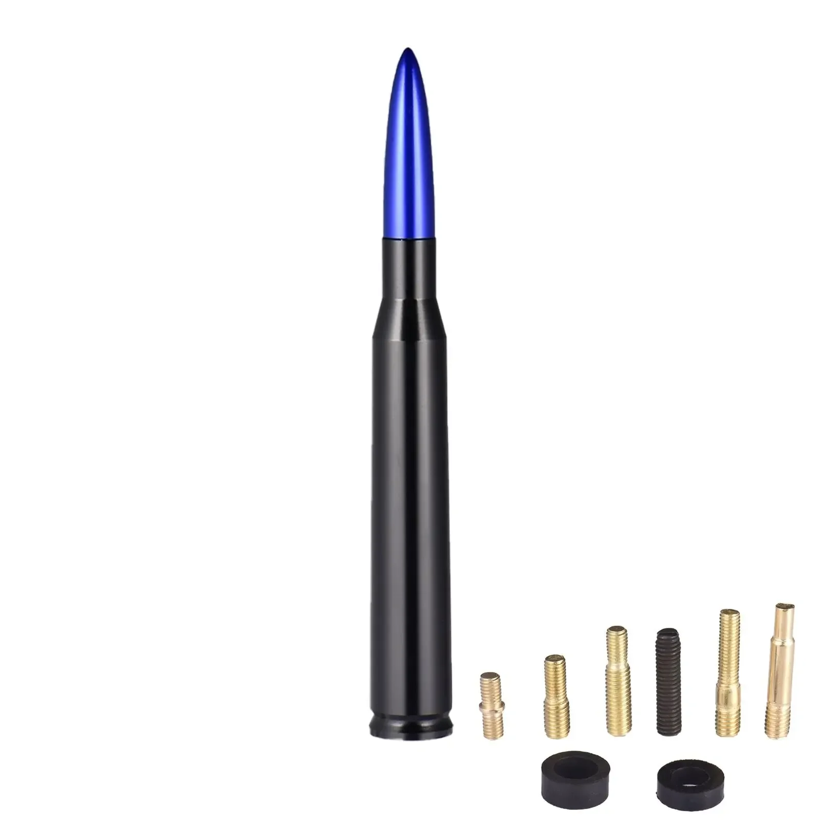 Aluminum Alloy Universal Car FM/AM Bullet Antenna Caliber Bullet Ammo Short Antenna Accessories Exterior Parts Aerials