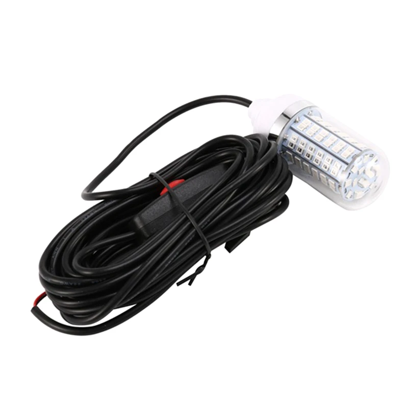 2PCS 12V LED สีเขียวใต้น้ํา Submersible Night Fishing Light Crappie ปลาหมึกเรือตกปลาติดตั้งง่ายใช้งานง่าย