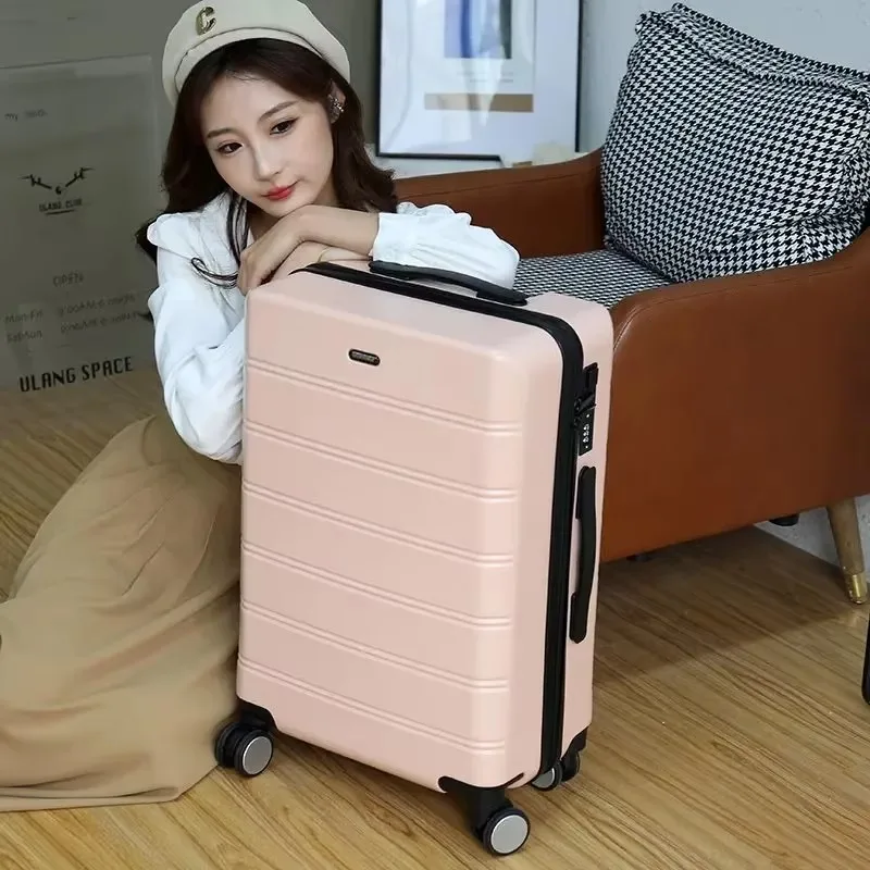 Korean version luggage, female suitcase, male student suitcase, universal wheel, large capacity password box, zipper style