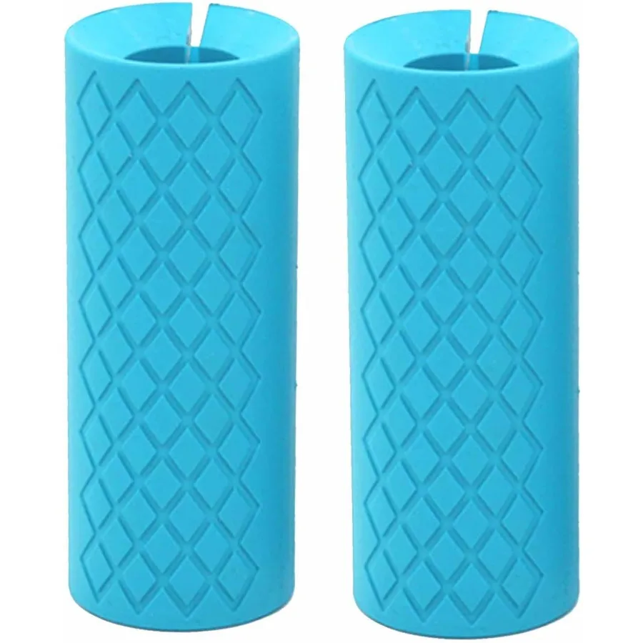 Thick Dumbbell Barbell Grips for Weightlifting HighDensity Silicone Rubber NonSlip Gym Grips for Muscle Growth Hand Stress Reli