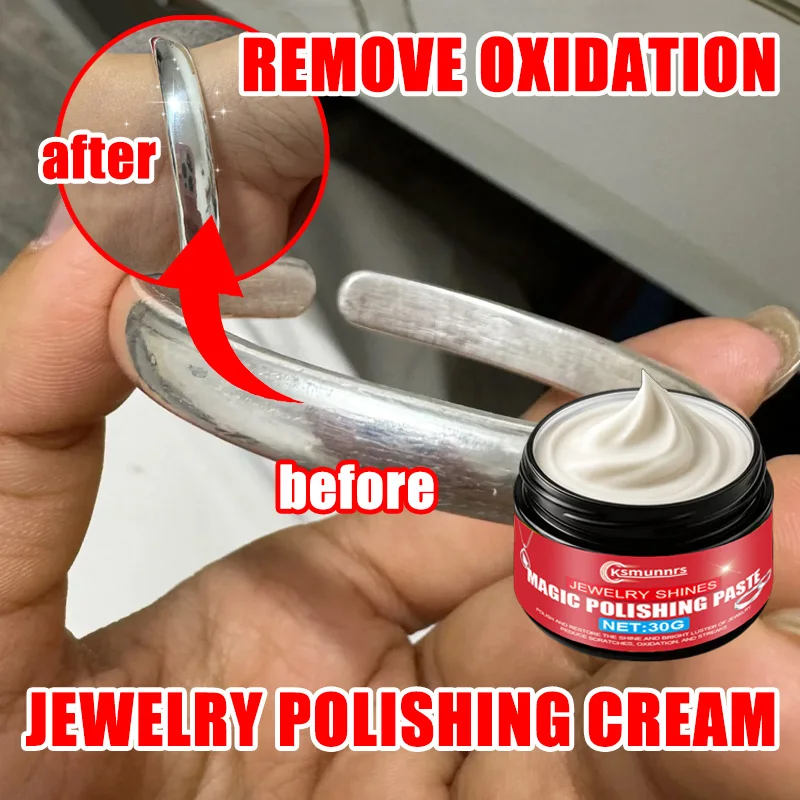 Jewelry Polishing Cream Gold Silver Jewelry Cleaner and Shine Restorer for Rings Necklaces Bracelets and Earrings