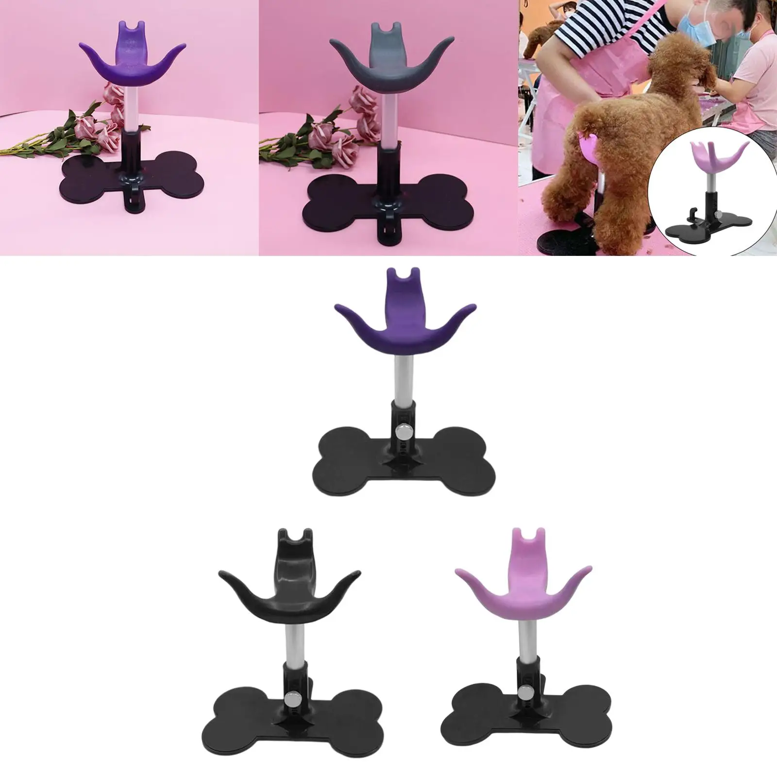 Soporte auxiliar de pie para perro, accesorio de altura ajustable, ABS y Gel de sílice, regalo