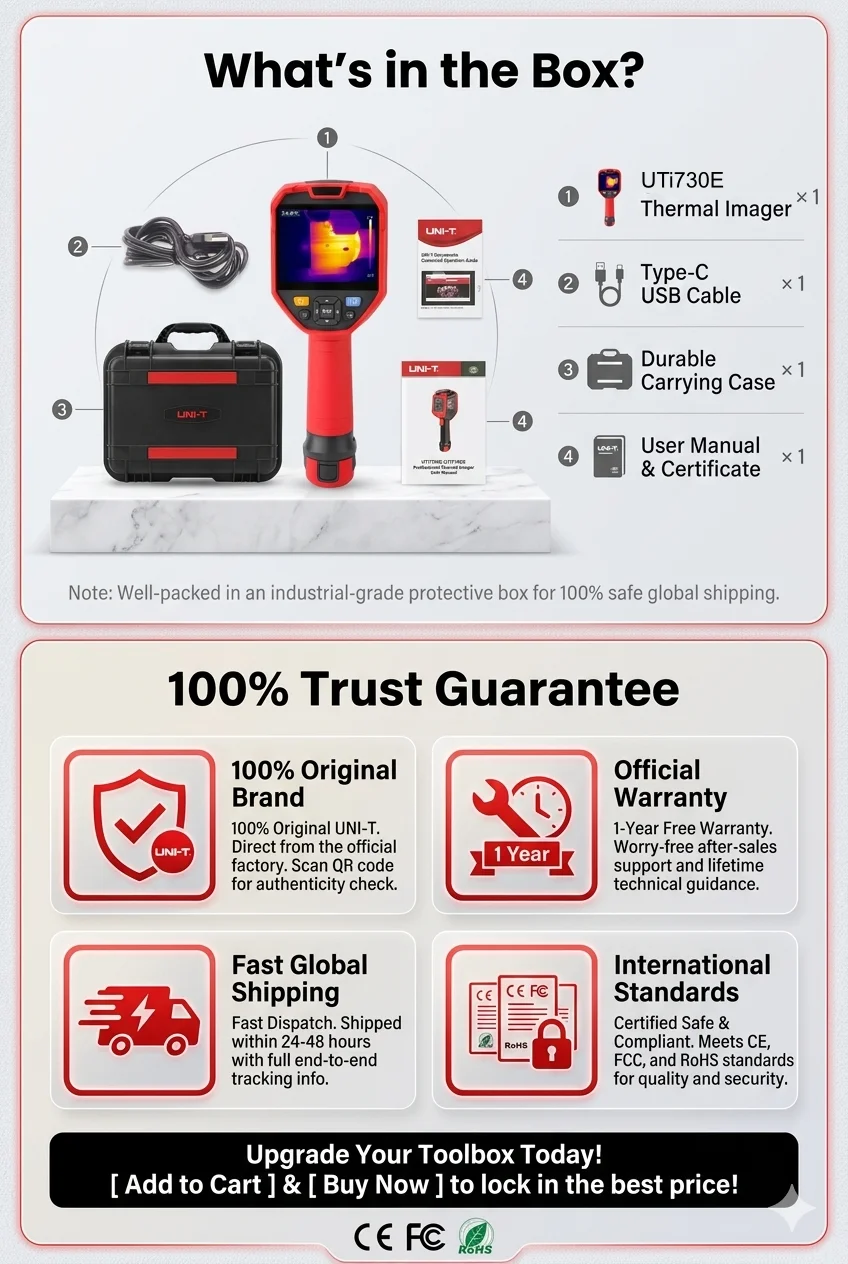 UNI-T UTi730E Professional Thermal Imager 320x240 WiFi Infrared Camera PCB HVAC Heat Detector -20~550℃ Industrial Thermometer