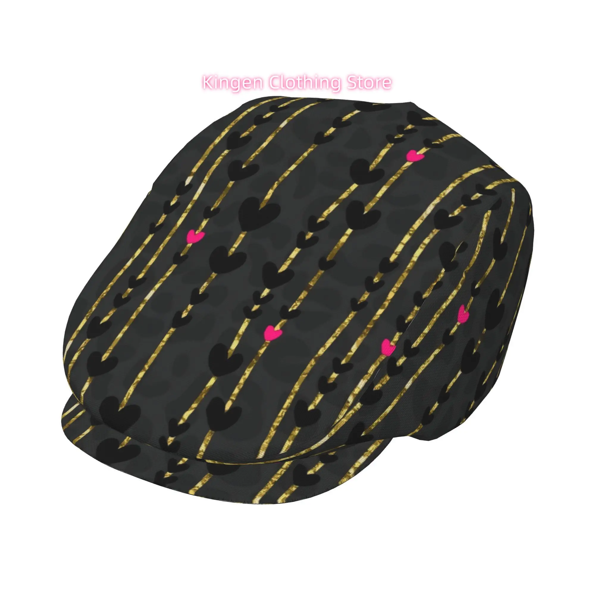1pc of Golden Leaf Patterned Beret, a Vintage Newsboy Hat, Suitable for Everyone, an Essential Fashion Item for Both Casual Outi