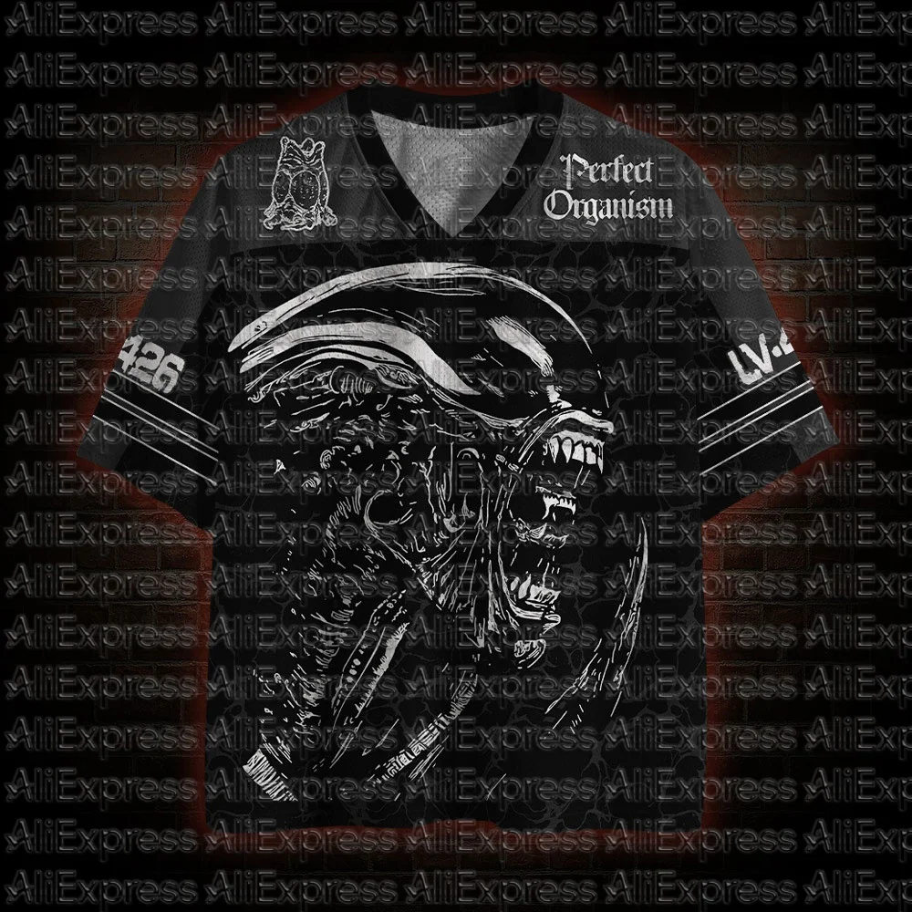 2026 New Movie Sports Fashion Adult and Children's Short Sleeve V-neck Street Eye Clothing Gothic Style Horror Fans Gift