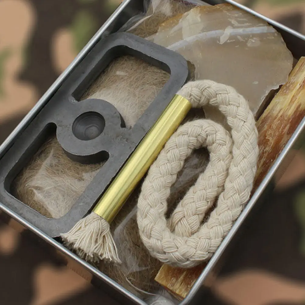 Afbeelding 5: 1 Set Vuurstartkabel Kamperen Buiten Overleven Vuurstartgereedschap Branderbenodigdheden Overlevingsuitrusting