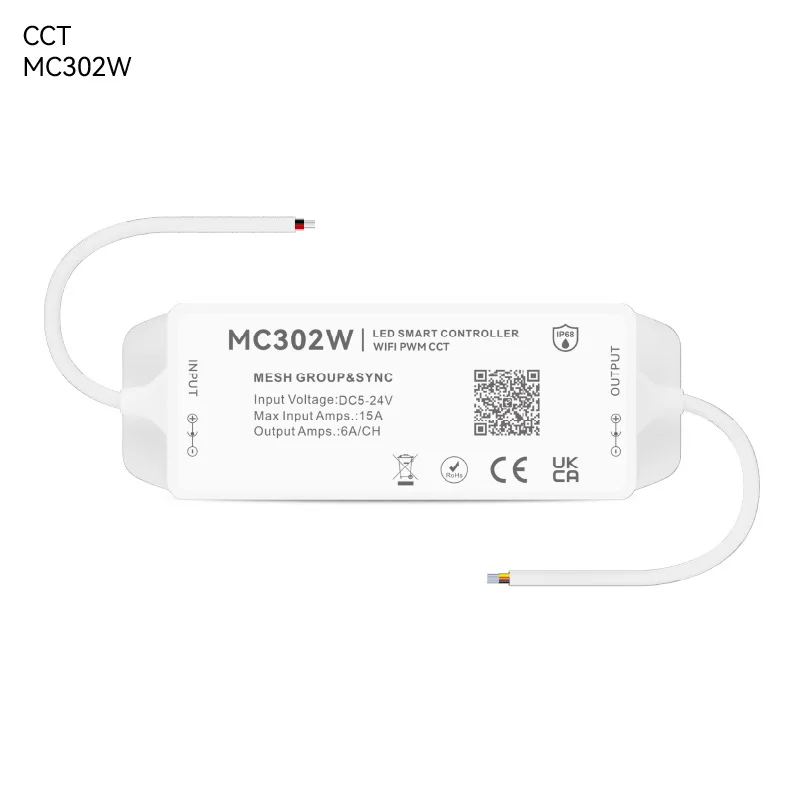 Mesh Grouped Synchronized Smart TUYA APP WiFi Voice Control Dimming Color Lighting IP68 Waterproof Controller 2-Year Warranty