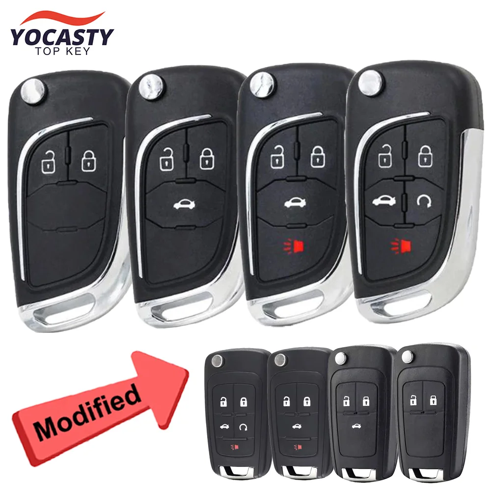 YOCASTY تعديل البعيد الوجه مفتاح السيارة قذيفة غطاء ل أوبل شيفروليه كروز أبيكا لوفا كامارو أفيو أورلاندو استبدال #1