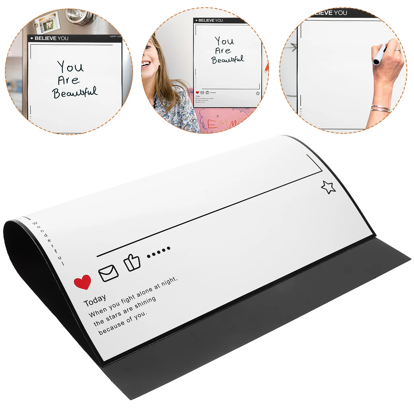 

Magnetic Notepad White Board for Fridge Reminder Schedule Planning Memo Message Board Large Size Reusable Weekly Planner