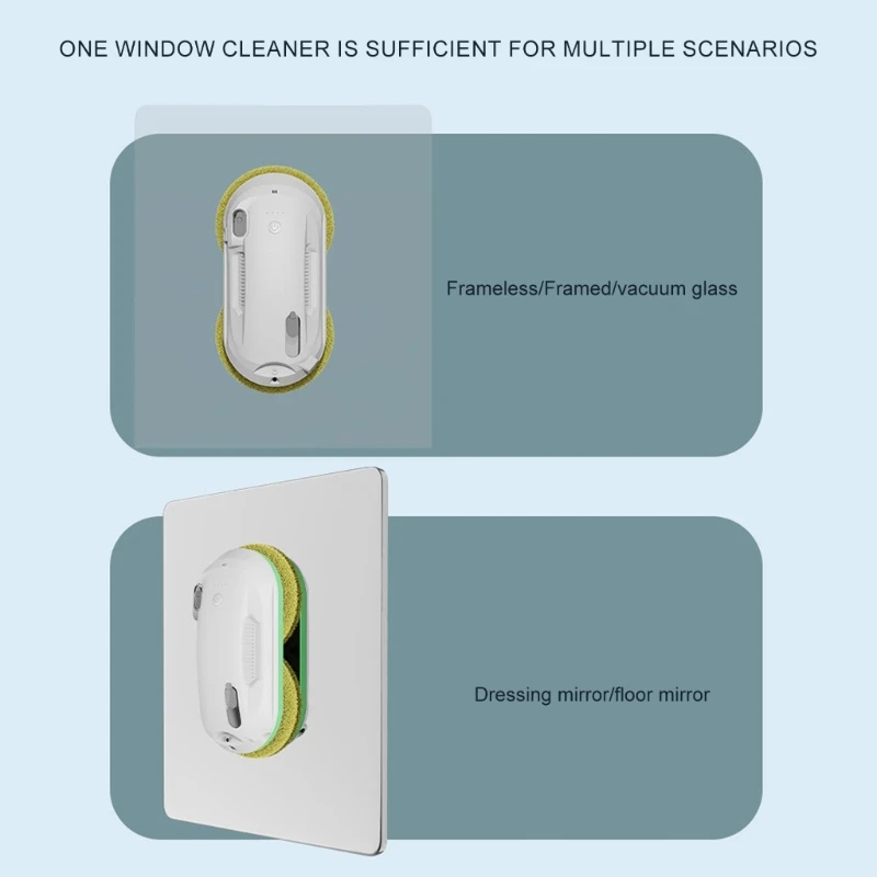 Krachtige raamreiniger met intelligente randdetectie en verschillende reinigingsroute geschikt voor raam en glas