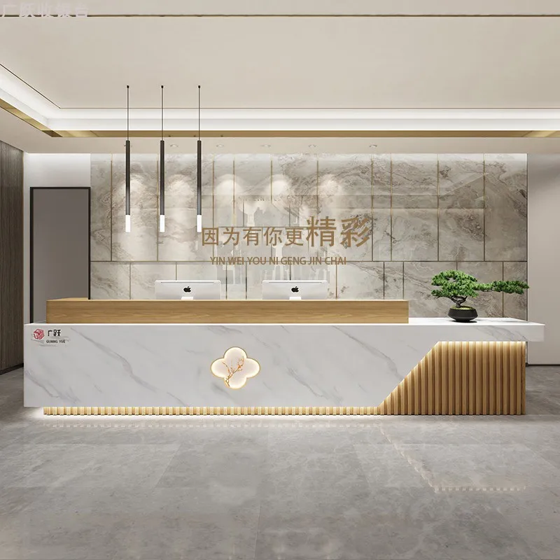 Modern Hotel Reception Desk Counter Church Cashier Conference Reception Desk Store Recepcion Salon De Belleza Bar Furniture