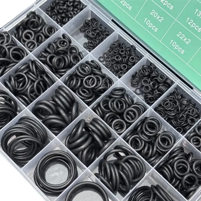 1020 pieces of nitrile silicone O-rings, wear-resistant and oil-resistant repair gasket rings, maintenance box sealing ring set