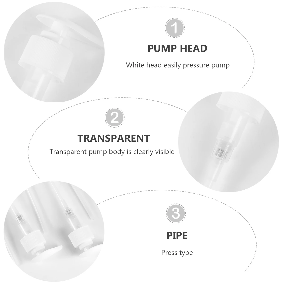 

5 Pcs Soap Lotion Dispenser Pump Replacement Plastic Bottle Pump Dispenser Head for Lotion Oil Shampoo Hand Soap Bottles Random