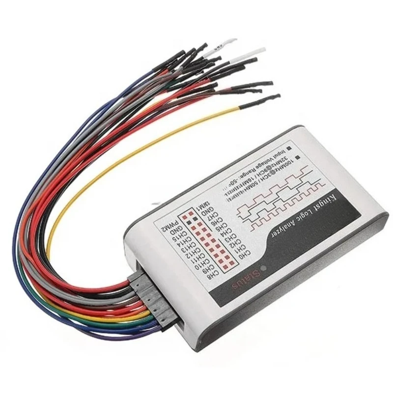 LA1010 100M Max Sample Rate 16-Channel USB Logic Oscilloscope MCU ARM FPGA Debug Tool for Electronics Engineering