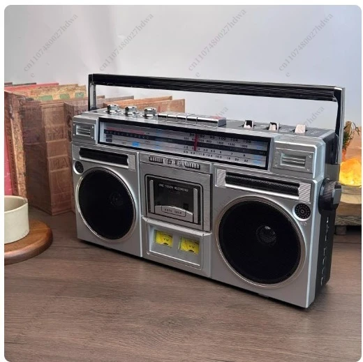 Retro Tape Recorder Dual Speaker Stereo Era Recorder Bluetooth Playback Radio