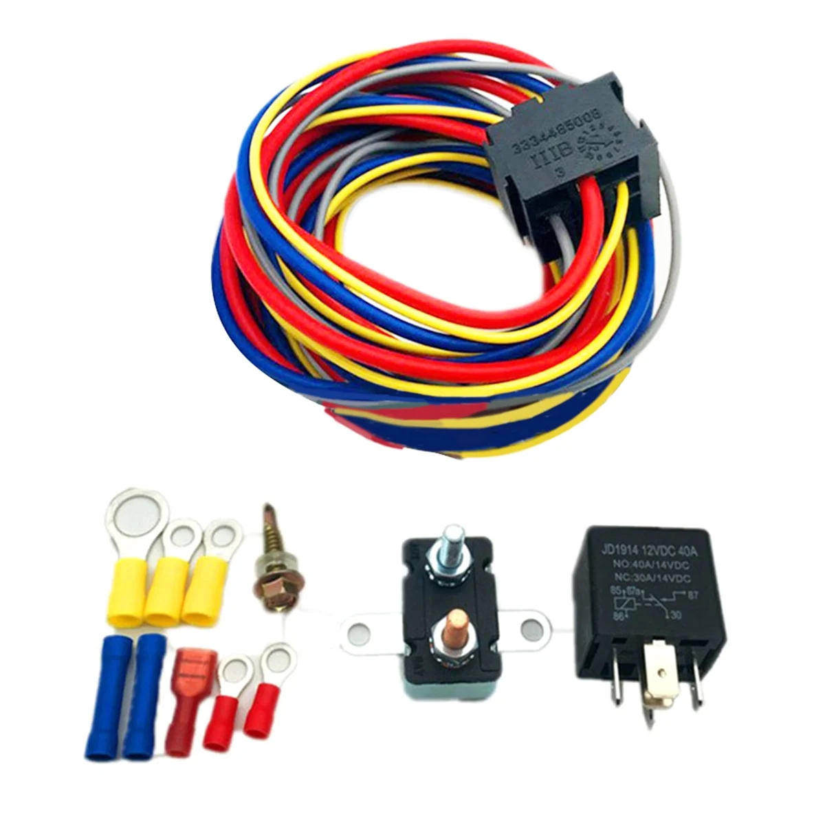 40205G 4-Pin Electric Fuel Pump Harness & Relay Wiring Kit with Instruction for Hi-Amp Draw/Hi-Perf