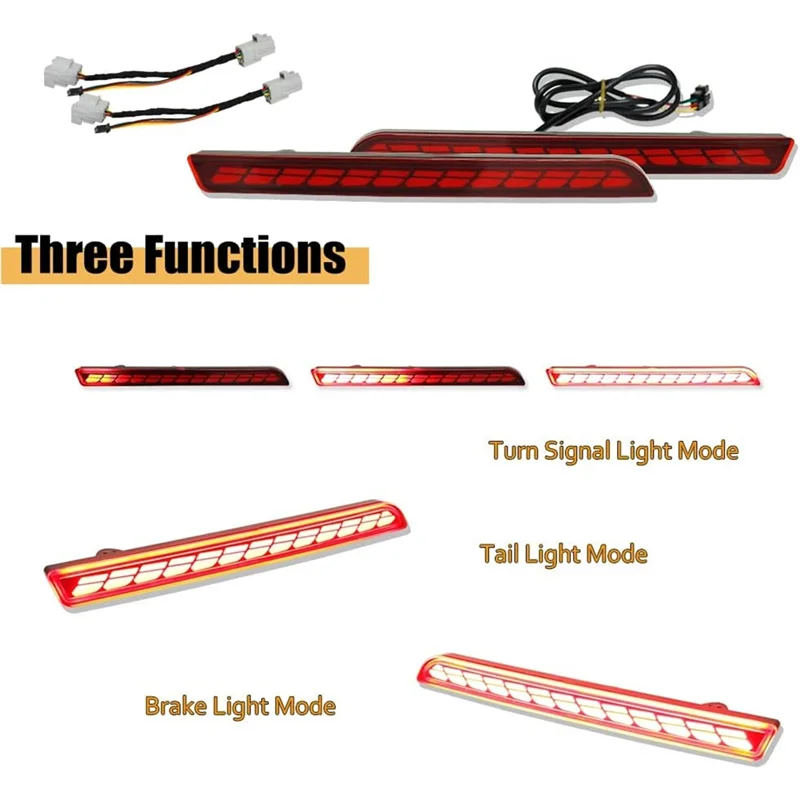 -A89Z بدوره مصباح إشارة متتابعة الضباب مصباح الفرامل ضوء LED المصد الخلفي عاكس لتويوتا سيينا 2021 2022 2023 #3