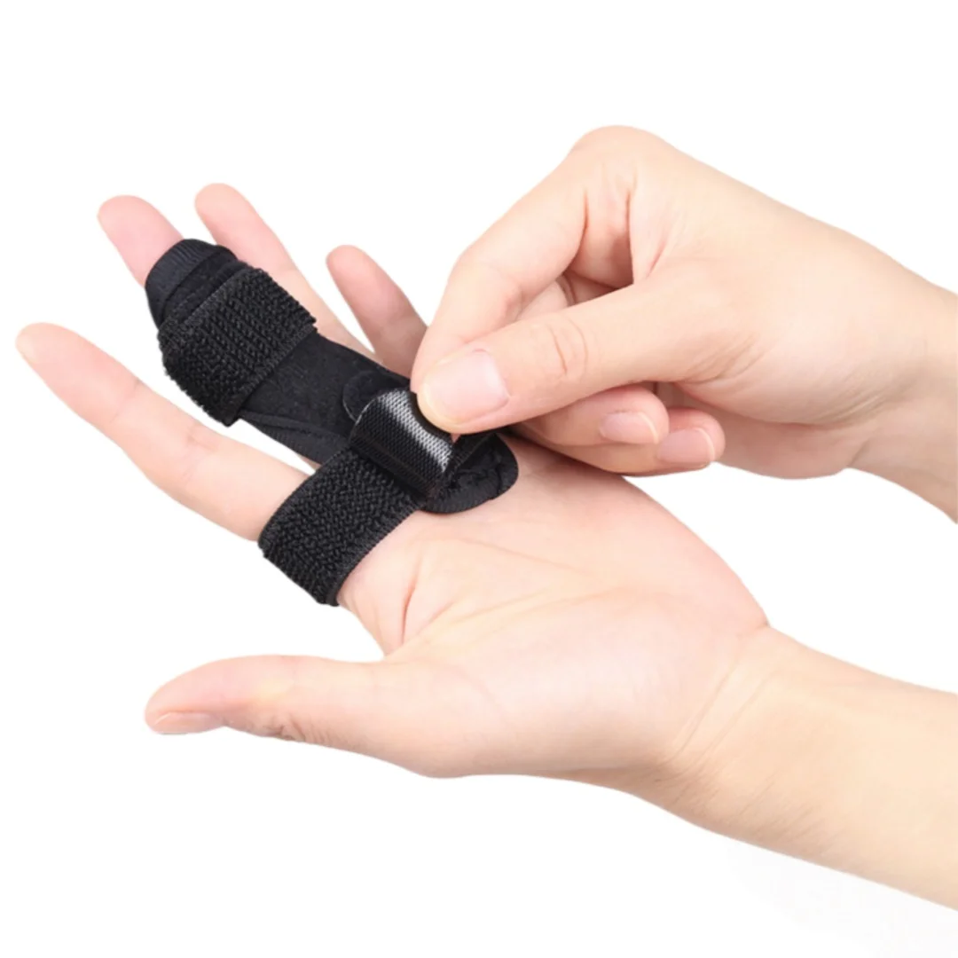 1pcs Finger Fixation Strap with Aluminum Strip Finger Support Band Finger Support Brace Trigger Finger Splint for Pain Relief