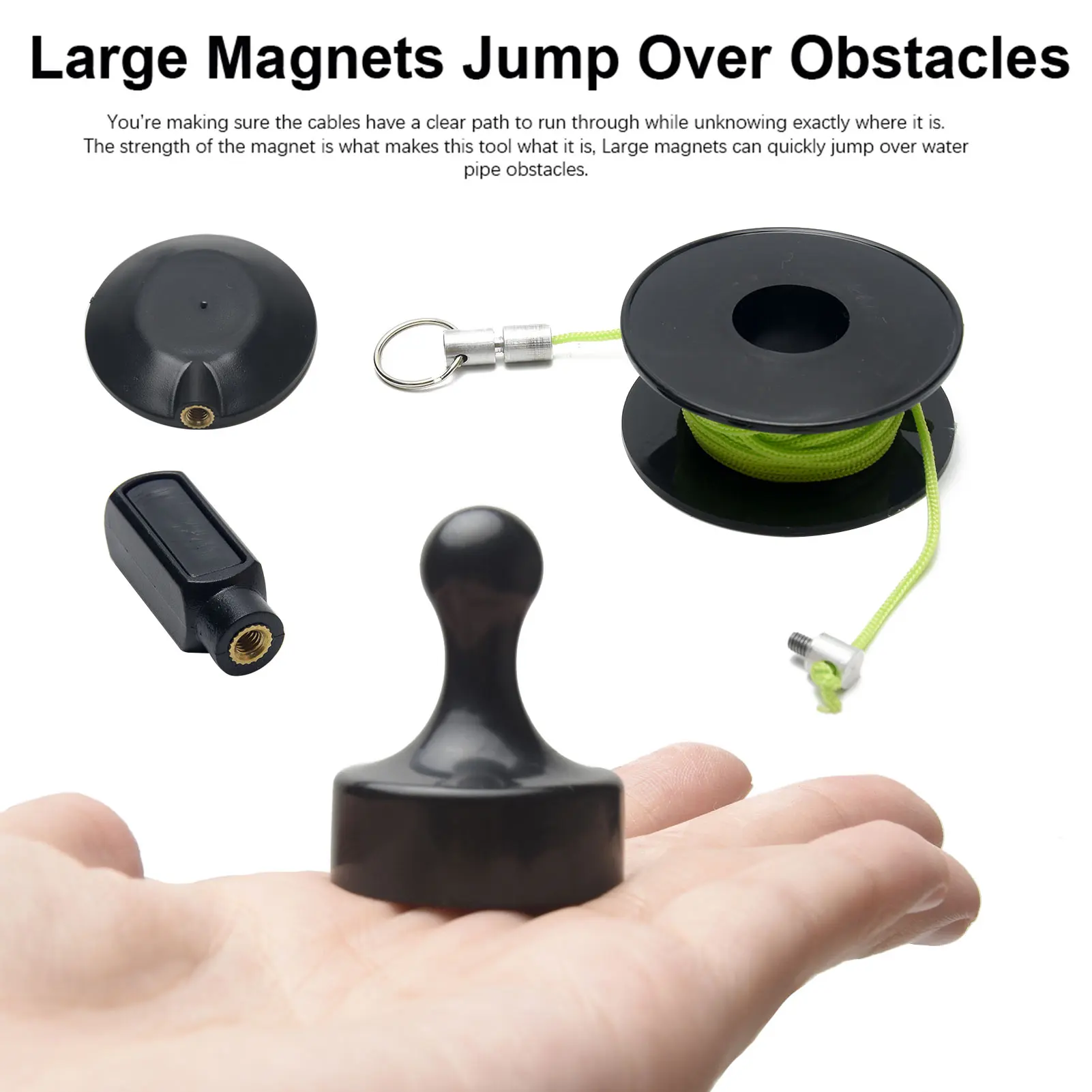 Cable Fishing Tool Office Garden Home Lightweight Wiremag Puller Set Outdoor Fish Tape Repair Magnetic Threader Nylon Portable