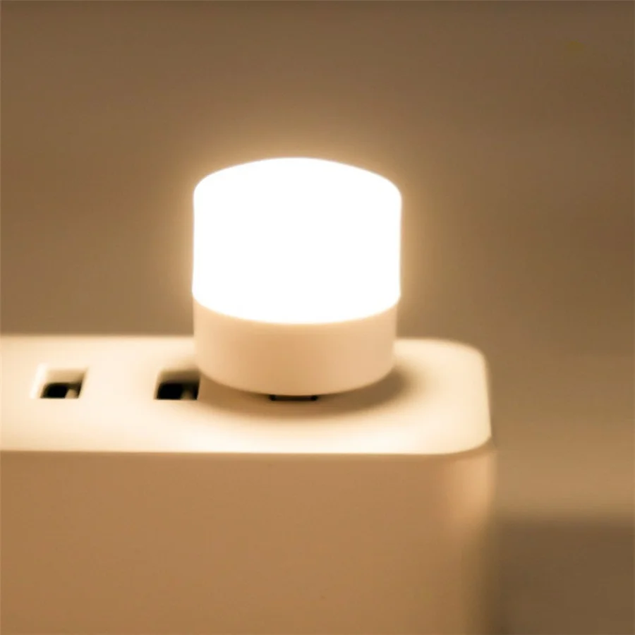 USB Plug Lamp Small LED Night Light Computer Mobile Power Charging Mini Book Lamps LED Eye Protection Square Reading Light