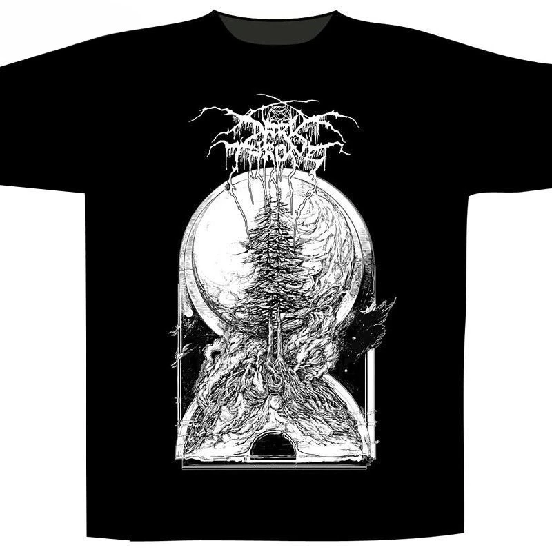 Dark Throne Band Norwegian Heavy Metal Rock High Street Loose Short-Sleeved Men's and Women's Pure Cotton T-Shirt