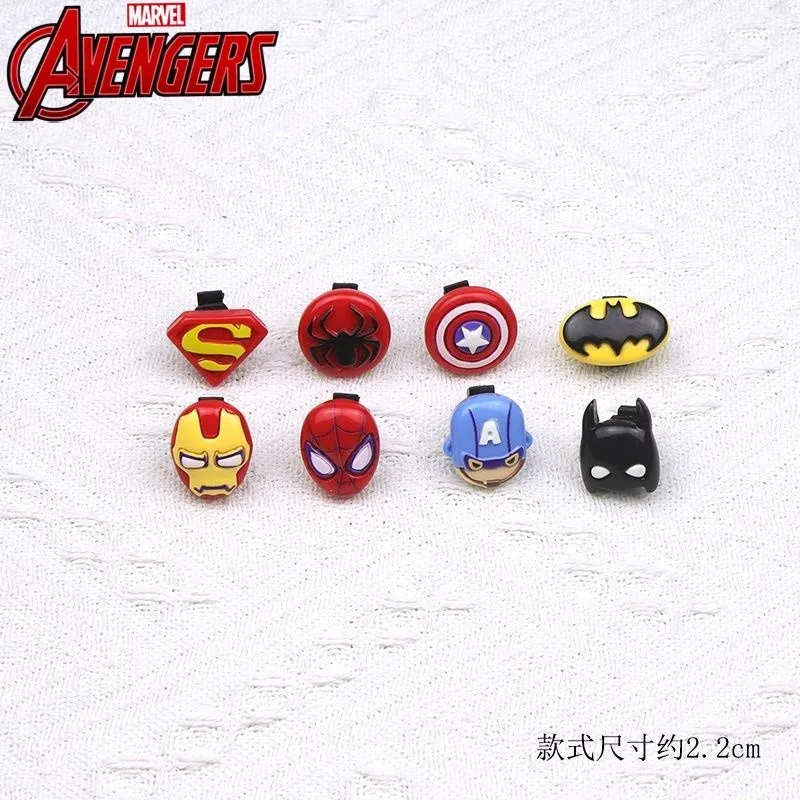 

Cute Anime Merchandise Spiderman Iron Man Captain America Creative Personalized Cartoon Shield DIY Shoelace Buckle Small Gift