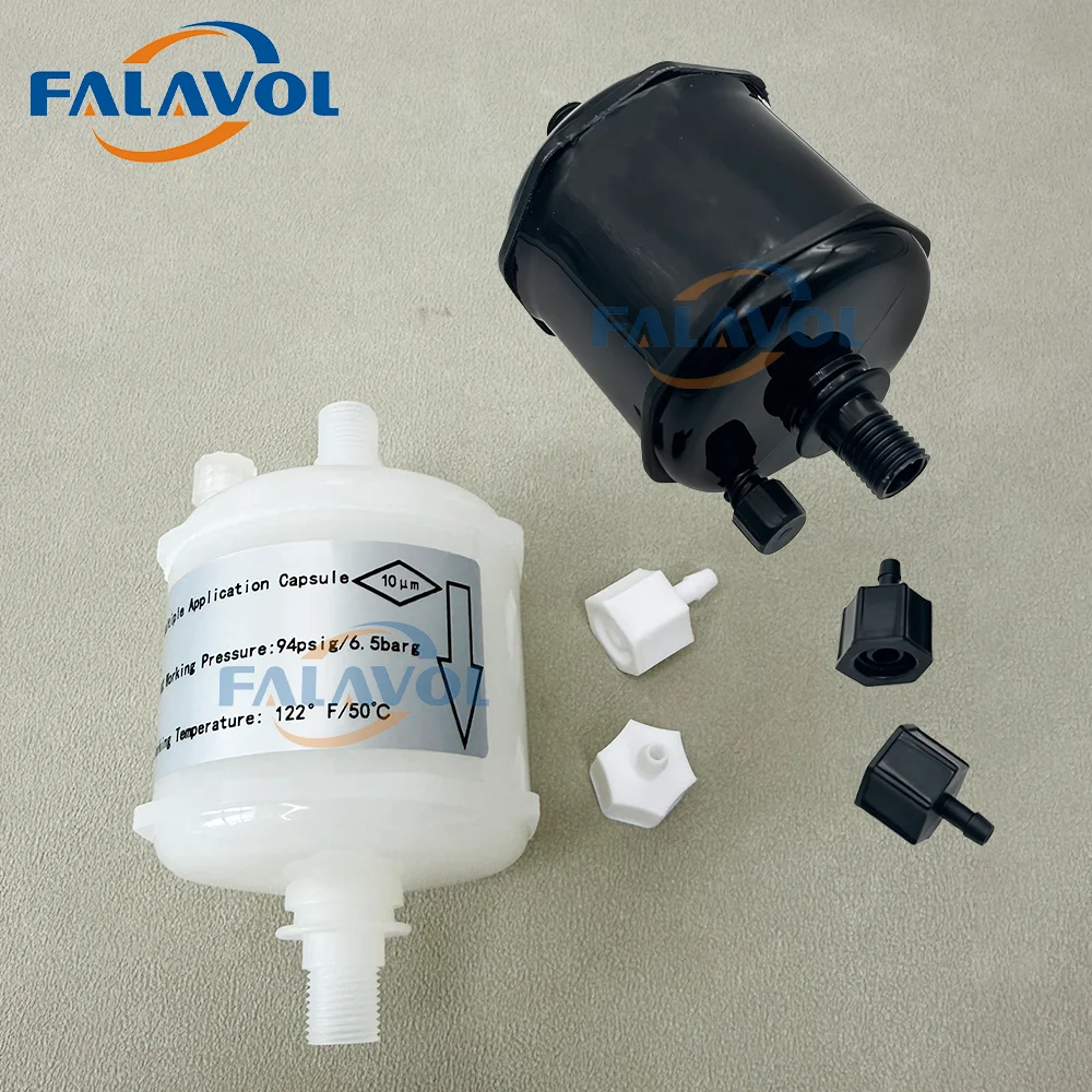 FALAVOL Capsule Ink Filter 10μm Straight Port for Inkjet Printer Eco Solvent UV Ink for Liyu Myjet Gongzheng Thunderjet Printer