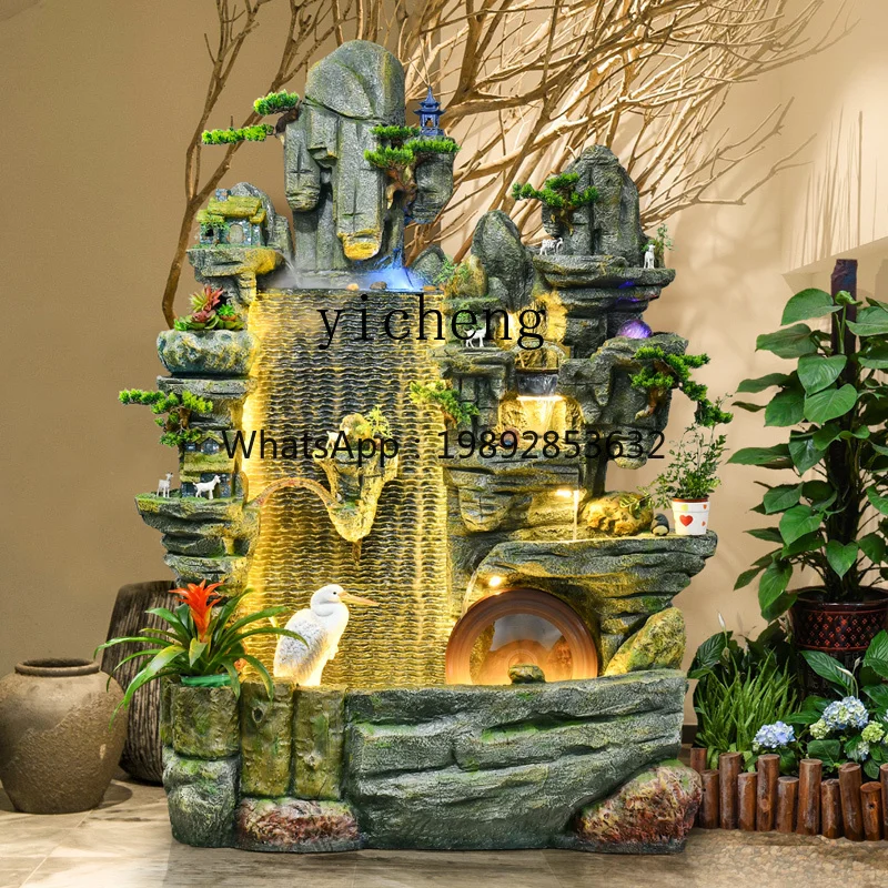 

circulating water ornament Feng Shui wheel lucky fountain courtyard decoration floor water landscape landscape