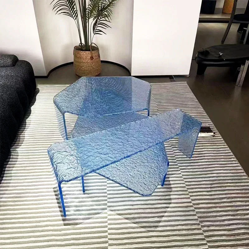 Water Ripple Design Coffee Tables Irregular Italian Style High-end Feel Coffee Tables Simple Living Room Furniture Quemo YSCJ