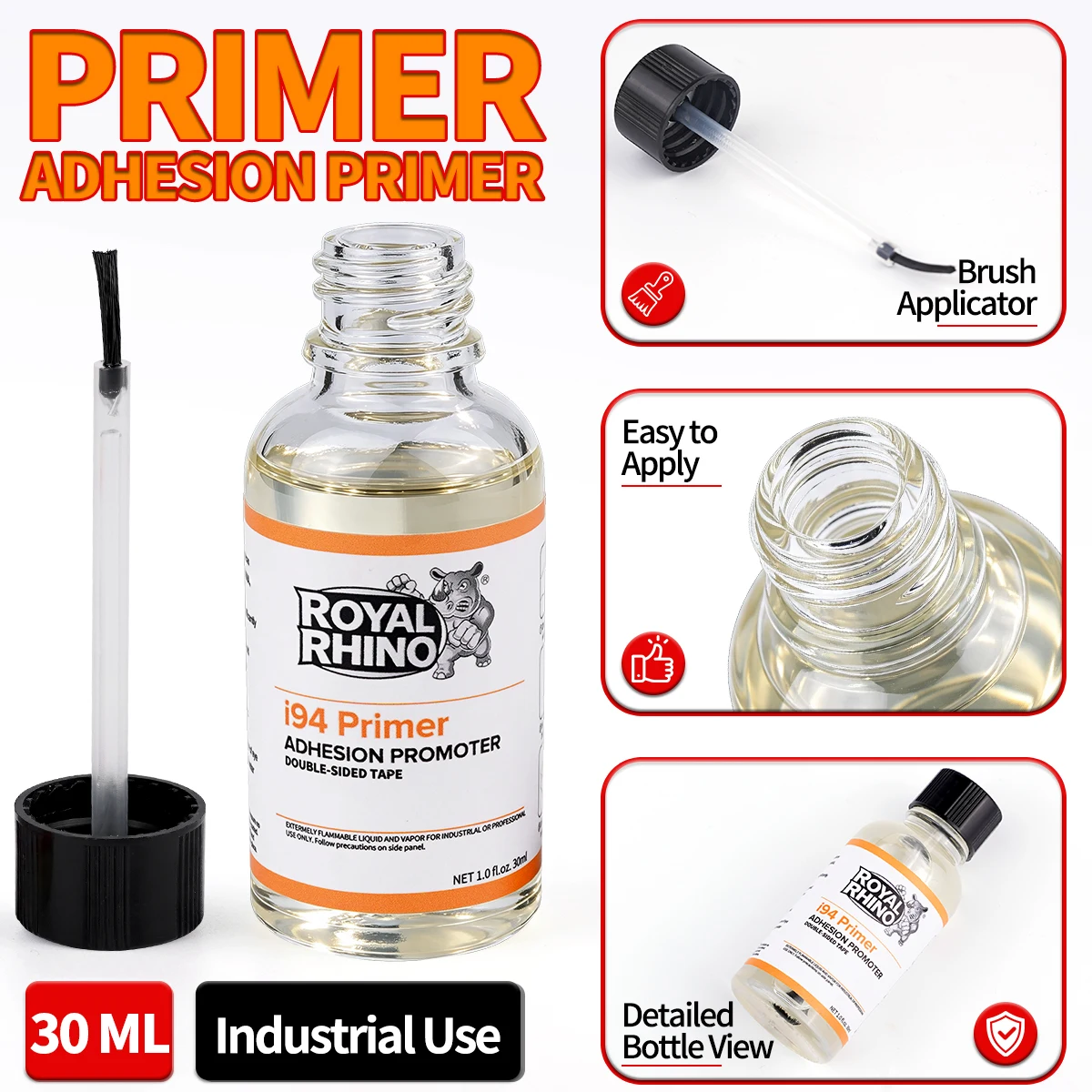 I94 30ml Adhesive Primer Adhesive Enhancer Compatible Double-Sided Tape Used as Adhesion Promoter Car Doors Bathroom Accessories