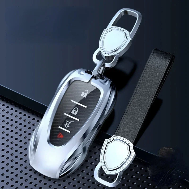 

Zinc Alloy Silver Car Key Case Keyless Cover Key Shell Car Accessories For Chevrolet Cruze XL Explorer
